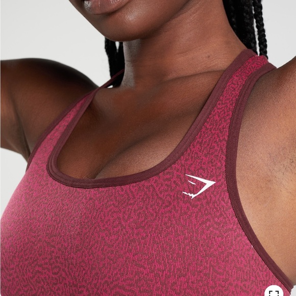 Gymshark Adapt Animal Seamless Crop Tank - Reef Ruby Brown, size small - Picture 3 of 7